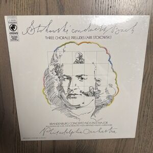 STOKOWSKI Conducts BACH 3 Chorale Preludes Brandenburg No.5 Y33228 Vinyl LP Mint